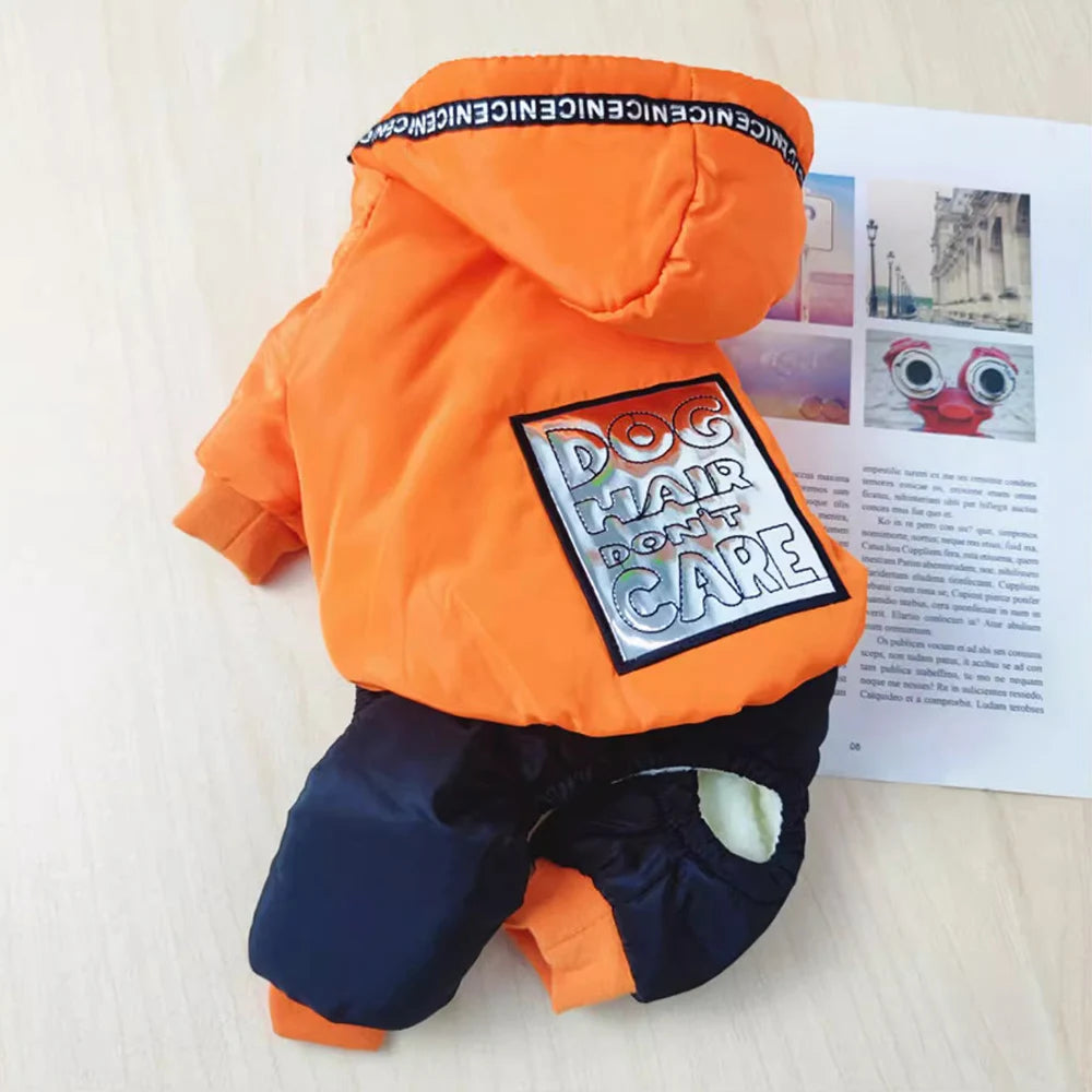 Winter Snow Coat with Silver Sticker Design