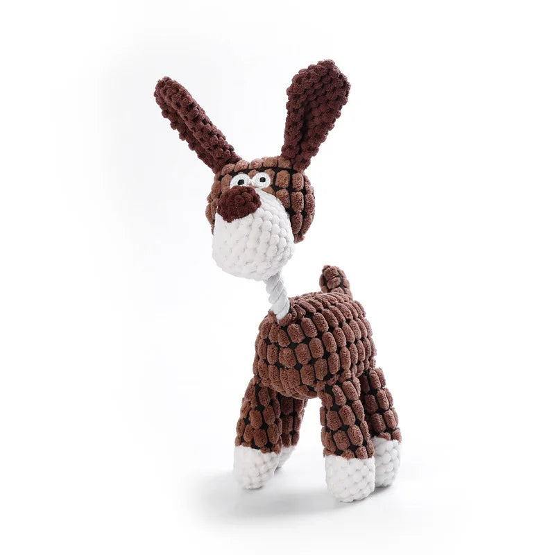 "Donkey Plush Dog Toy - Durable Squeaky Stuffed Toy for Large Dogs and Aggressive Chewers"