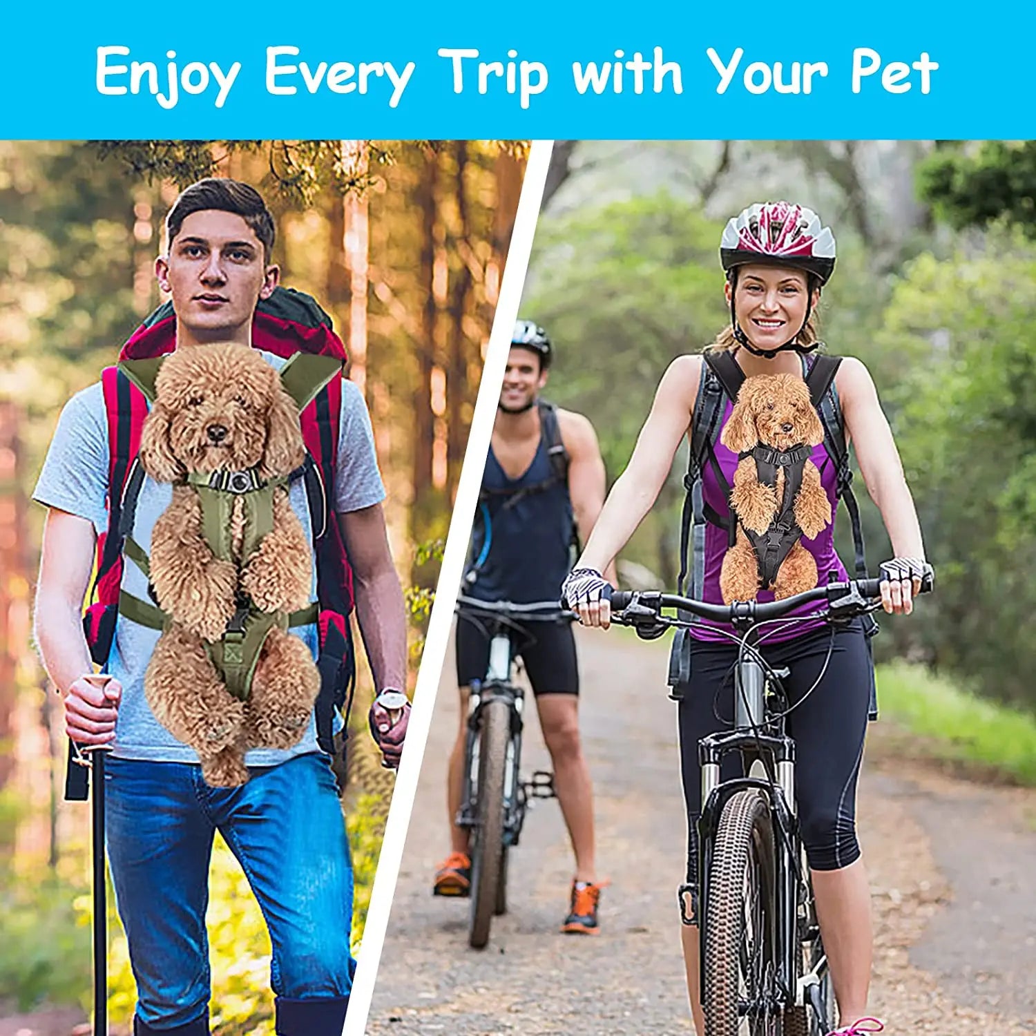 "Front-Facing Pet Carrier Backpack - Travel Bag for Small to Medium Dogs and Cats"